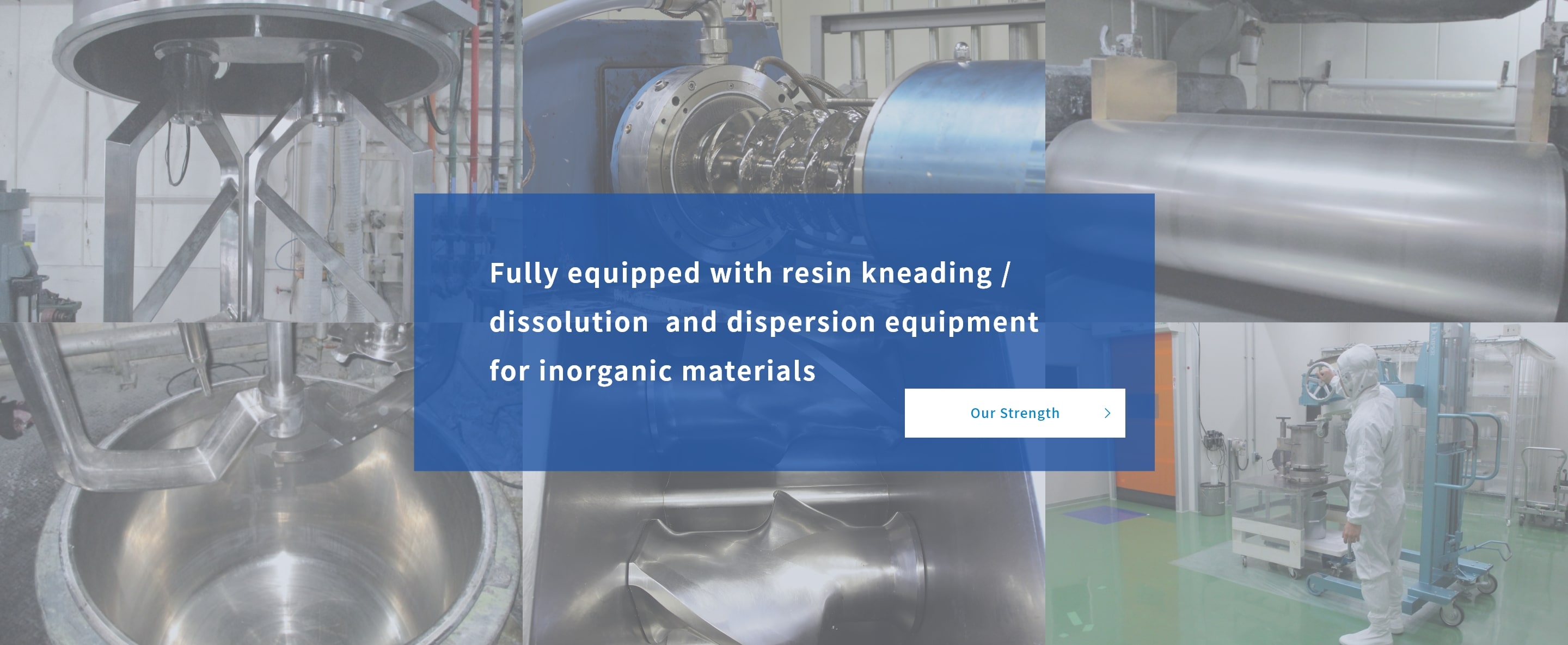 Fully equipped with resin kneading / dissolution and dispersion equipment for inorganic materials